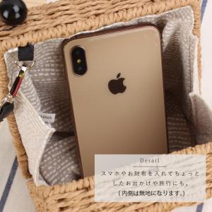 カゴバッグ ストローバッグ ビーズハンドル シ...の詳細画像5