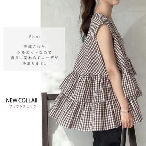 チュニック ノースリーブ ブラウス レディース...の詳細画像4