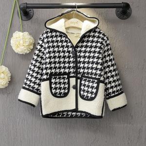 SALE 千鳥格子コート 裏ボア　韓国子供服