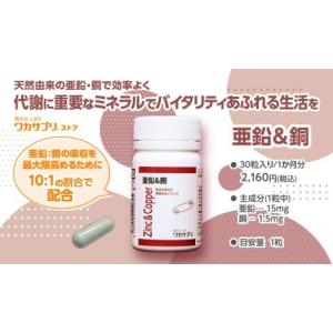 味がわかるって最高！ 亜鉛＆銅（３０粒）酵母由来の亜鉛と乳酸菌由来の銅を、 理想的なバランスである10:1の割合で配合