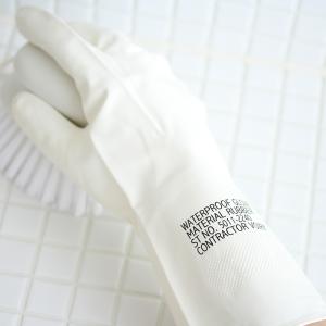 ゴム手袋 おしゃれ VOIRY ラバーグローブ ホワイト