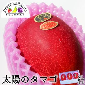 宮崎産完熟マンゴー・太陽のタマゴ3L3玉（父の日 ギフト 御祝い 御中元 贈り物 ）｜kajitsumura