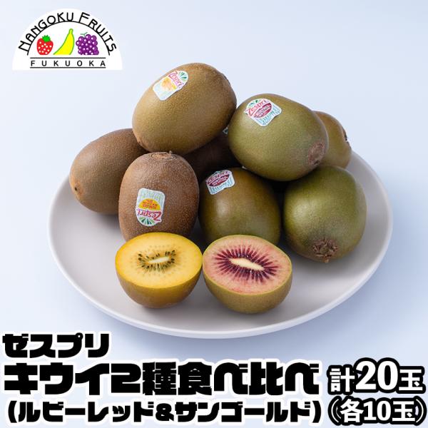 ニュージーランド産  ゼスプリ・キウイ2種食べ比べ（ルビーレッド＆サンゴールド）計20玉 御礼 御祝...
