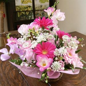 優しいピンクのチューリップ ブーケ : 花ギフト山形産果物野菜花樹有