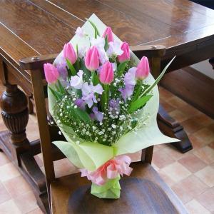 春爛漫 チューリップ ブーケ花束 : 花ギフト山形産果物野菜花樹有