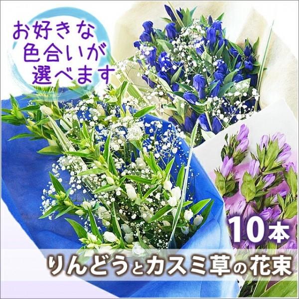 りんどう リンドウ 敬老の日 ギフト プレゼント 花束  色が選べる りんどうの花束 10本 ピンク...