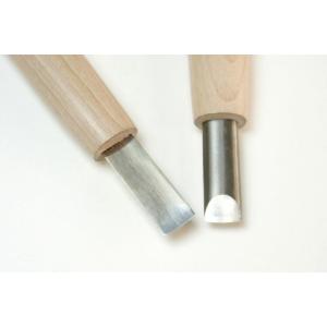 ハイス鋼　彫刻刀　極浅丸　 平刀に近く極わずかに湾曲しています　道刃物工業