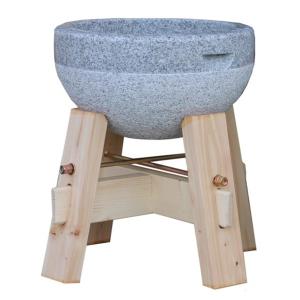 餅（もち）つき用石臼 2升用 御影石使用 木台付き : かかし屋ヤフー店