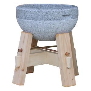 餅（もち）つき用石臼 2升用 御影石使用 木台付き : かかし屋ヤフー店