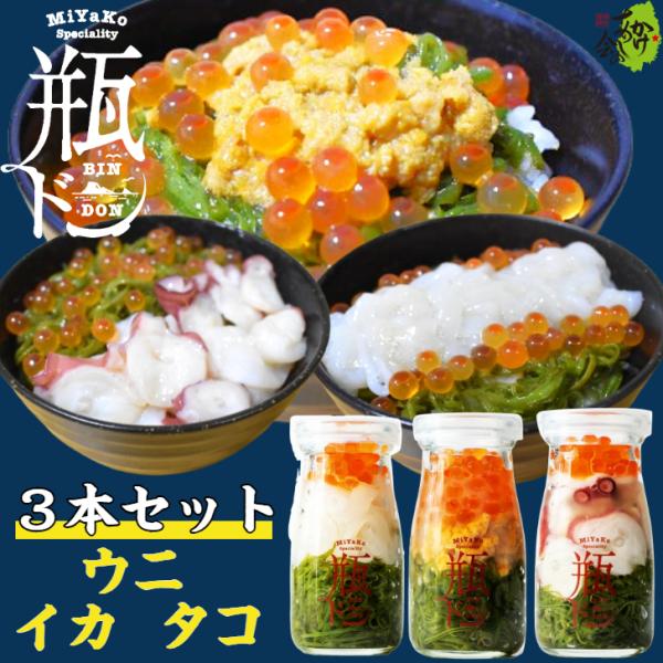 瓶ドン イカ 1本 タコ 1本 ウニ 1本 計3本セット 川秀 爆買
