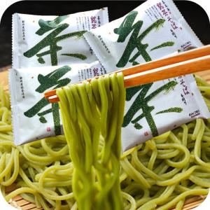 茶そば全国シェア1位 喜泉庵 手折り『銘茶そば』 4人前　めん90g×4、つゆ31g×4 静岡・川根産抹茶使用｜佐次本製茶 掛川のおいしいお茶