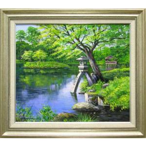 油絵　六地蔵 藤 直晴 「 六地蔵 」(元気を出して) 色紙絵 絵画 日本画 お地蔵様