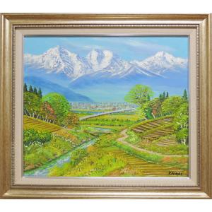 西村拡人 『白馬三山』 2 油絵 F6（6号） : 内田画廊 - 通販 - Yahoo