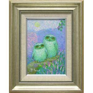 佐野千恵子 「 白ふくろう 」 油絵 ・ 油彩画 WSM ( ダブル 佐野千恵子 「 白ふくろう 」 油絵 ・ 油彩画 WSM ( ダブル