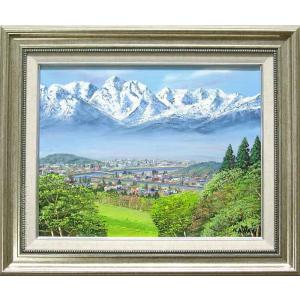 絵画　油絵　立山連峰山麓　（川合修二）　　【海・山】【肉筆】【油絵】【日本の風景】【6号】