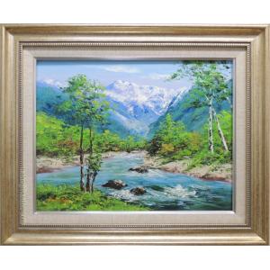 西村拡人 『奥入瀬川』 油絵・油彩画 WF3 絵画 日本の風景 渓谷 西村拡人 『奥入瀬川』 油絵・油彩画 WF3 絵画 日本の風景 渓谷