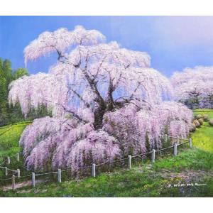 絵画 油絵 三春滝桜 F50号 (木村由記夫)...の詳細画像3