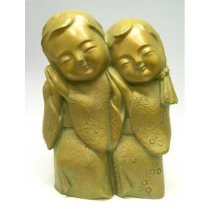 北村西望 笑う少女 （ブロンズ像） : 掛け軸・絵画の専門店 掛軸堂画廊