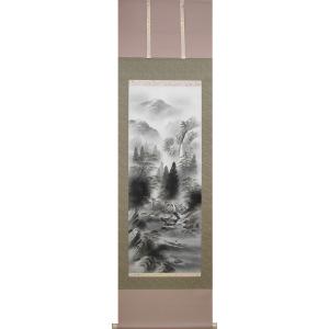 掛け軸 秋草 (小栗春峰) （掛軸小物なし) 【掛軸】 : 掛け軸・絵画の