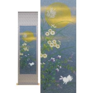 掛軸 四季花 金子華春 掛け軸 尺五立 全国送料無料 : 古都-京都 掛け軸