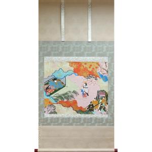 掛け軸 佐竹本三十六歌仙 小大君 (村瀬桃岡) （掛軸小物なし) 【掛軸