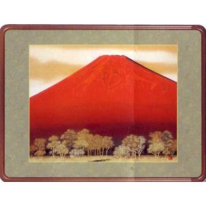 絵画 油絵 赤富士 （森田浩二） WF3号 【肉筆】【油絵】【富士