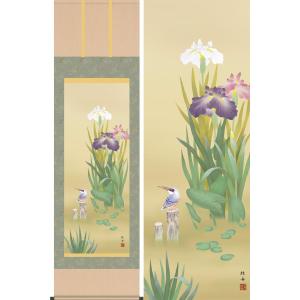 掛け軸 竹に雀 (井上秀城) 【掛軸】【一間床】【丈の短い掛軸】【花鳥