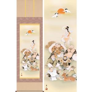 掛け軸 紅白梅に鶯 (田村竹世) 掛軸 : 掛け軸・絵画の専門店 掛軸堂