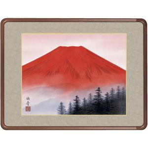 油絵 森田 浩二 号／4万『 赤富士 』 絵画 F6 風景画 全国送料無料