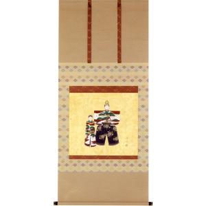 掛け軸 桃太郎 （奥田廣尚）（掛軸小物なし） 【掛軸】 : 掛け軸・絵画