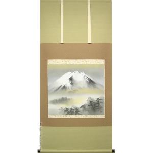 掛け軸 赤富士 （中沢勝） （掛軸小物なし） 【掛軸】 : 掛け軸・絵画