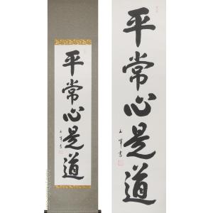 掛け軸 江上数峰青 (丹羽萬寧) （掛軸小物なし） 【掛軸】 : 掛け軸