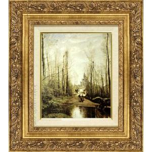 ルノアール 絵画 青い帽子の少女 F3号 【複製】【美術印刷】【世界の