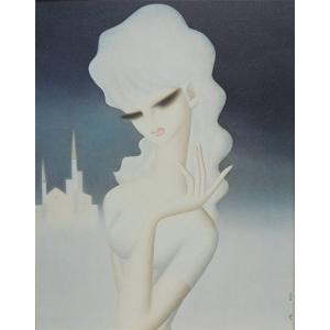 東郷青児 絵画 遠い街 F6号 【複製】【美術...の詳細画像1