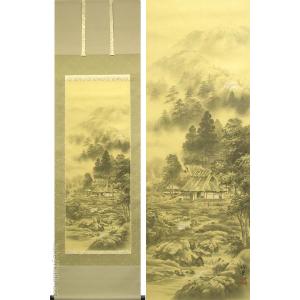 美品 掛け軸 酒井抱一画 西陣紹巴つづれ「立雛」風鎮・自在付き ひな祭り 美品 掛け軸 酒井抱一画 西陣紹巴つづれ「立雛」風鎮・自在付き