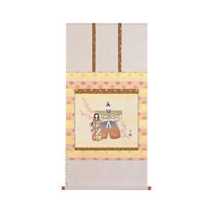 酒井抱一 掛け軸 紙雛図 原画逸翁美術館所蔵 【掛軸】【半間床