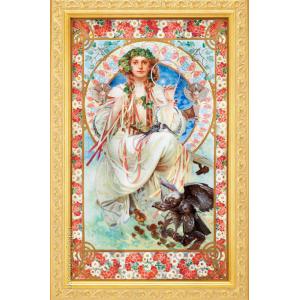 sachi　ミュシャ　夜の安らぎ　複製画　額縁入り sachi ミュシャ 夜の安らぎ 複製画 額縁入り sachi ミュシャ 夜