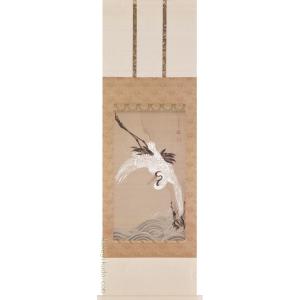 井上秀城　竹に雀　掛け軸 掛け軸 竹に雀 (井上秀城) 送料無料 【掛軸】【一間床・半間床】【花鳥