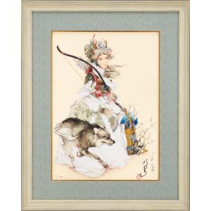 奥田元宋 絵画 渓澗春耀 【複製】【美術印刷】【巨匠】【横長