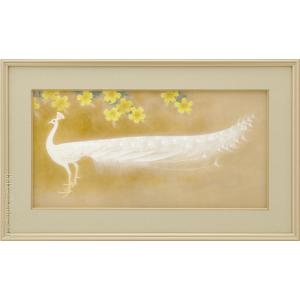 すみれ 花 絵画 和風 日本画家 木版画 上村松篁 「すみれ」 額付き