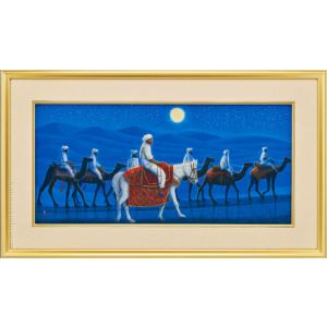 平山郁夫 『夕陽の砂漠』 岩絵具方式複製画 : 内田画廊 - 通販 平山郁夫 『夕陽の砂漠』 岩絵具方式複製画 : 内田画廊 - 通販