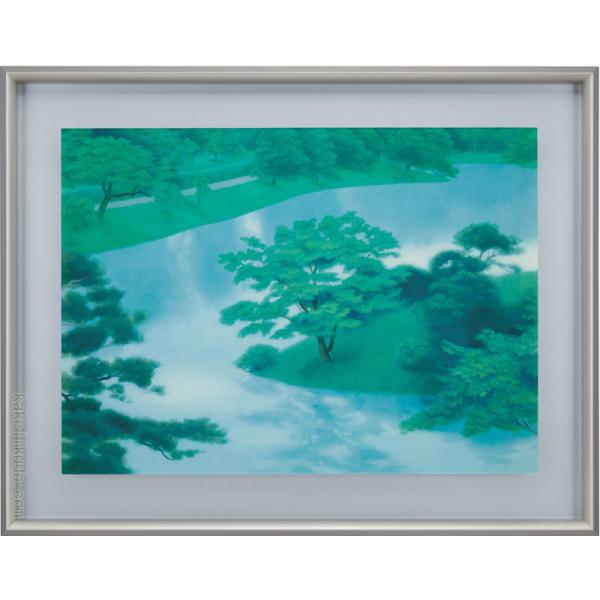 東山魁夷　絵画　緑潤う(みどりうるおう)　　【複製】【美術印刷】【巨匠】【変型特寸】