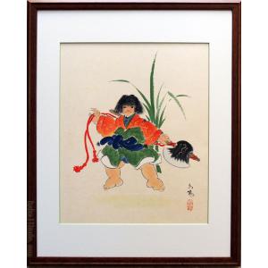 絵画　金太郎　送料無料　【新品】【肉筆】【日本画】【端午】