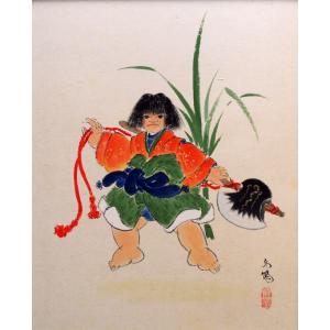 絵画 金太郎 送料無料 【新品】【肉筆】【日本...の詳細画像3