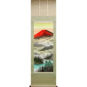 掛け軸 竹に雀 (井上秀城) 【掛軸】【一間床・半間床】【花鳥画