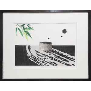 絵画 油絵 富士山と桜 （小川久雄） 【肉筆】【油絵】【桜絵】【海・山