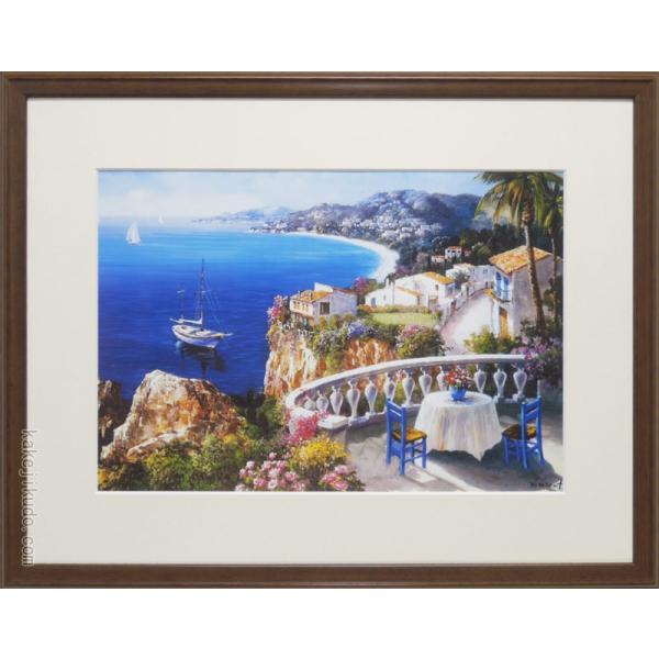 ビンセント・スミス　絵画　青く美しい地中海　アートポスター　　【複製】【アートポスター】【世界の名画...