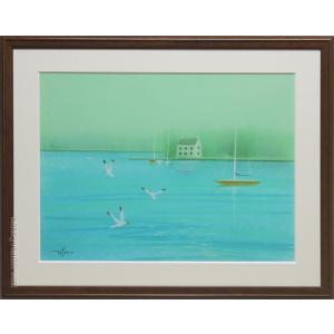 今成敏夫 パステル画 想い出のあの日 【複製】【パステル画】【風景