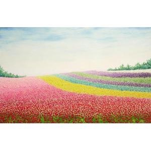絵画 油絵 渡辺ムサシ ラベンダーの丘 (M20号)の詳細画像3