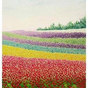 絵画 油絵 渡辺ムサシ ラベンダーの丘 (M20号)の詳細画像4